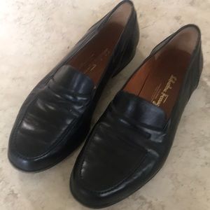 Salvatore Ferragamo Black Leather Men’s Shoes Size